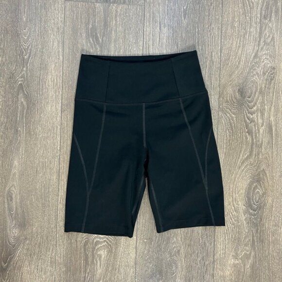 Girlfriend collective Essential Biker Shorts High Rise Waist Black Size XS - Picture 2 of 16